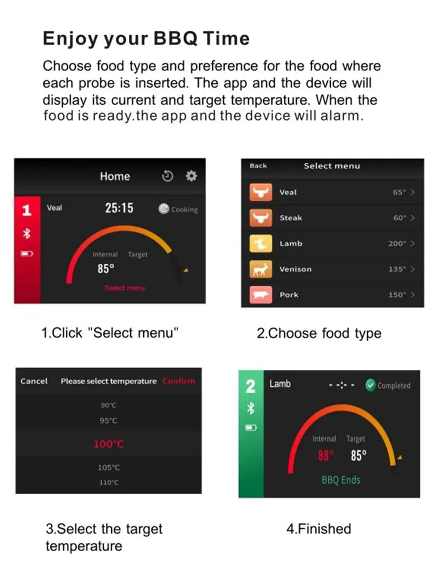 Meat-O-Cast  Single Probe Bluetooth Thermometer