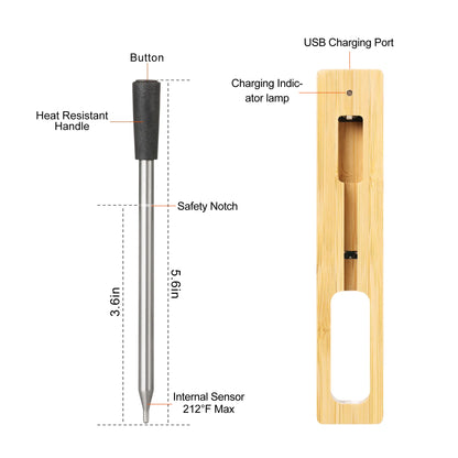 Meat-O-Cast  Single Probe Bluetooth Thermometer